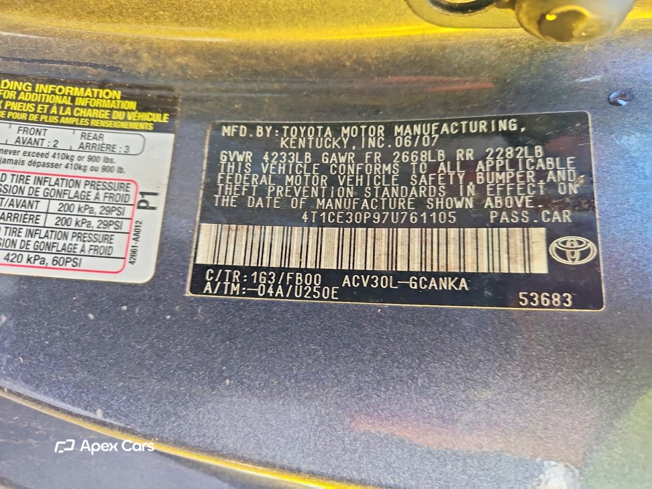 Toyota Camry Solara 2007