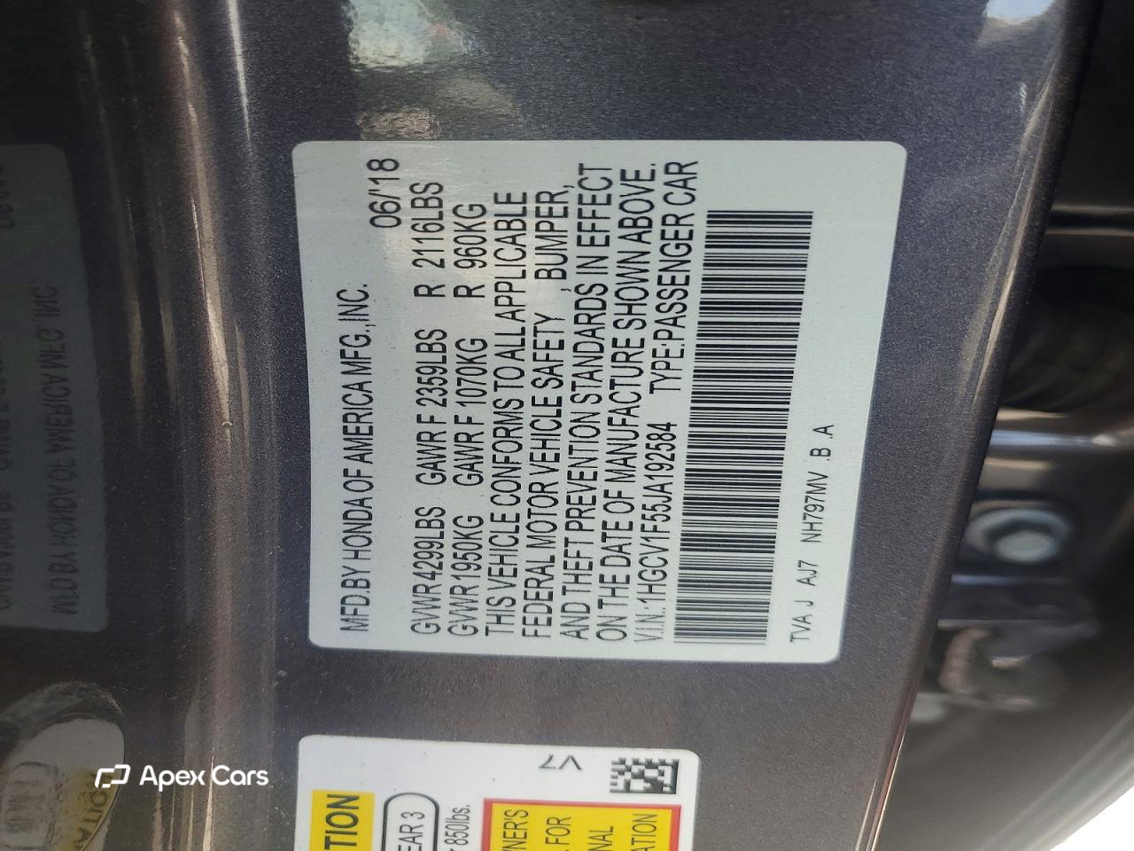 Honda Accord 2018