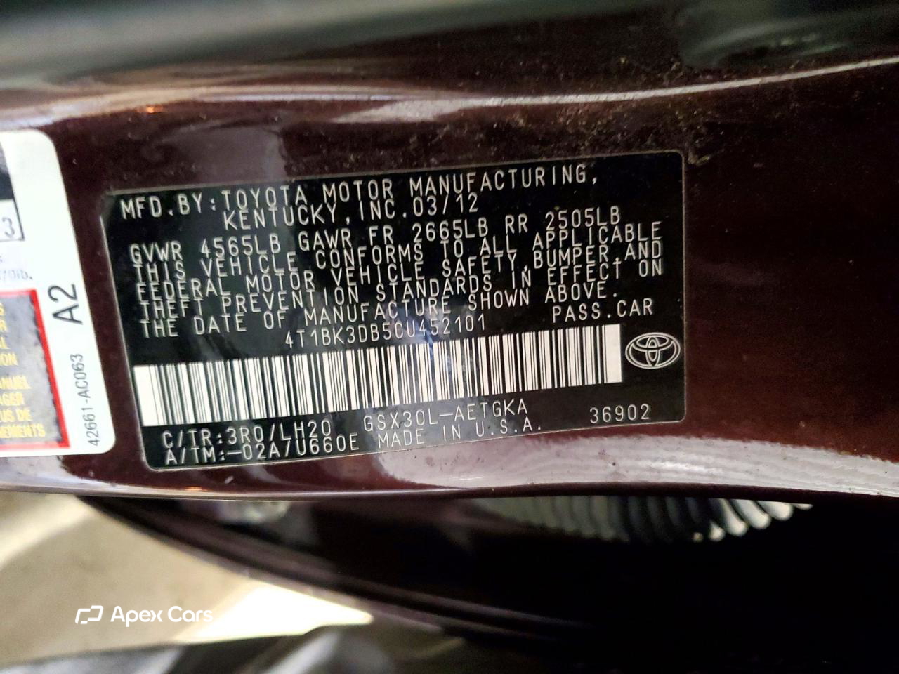 Toyota Avalon 2012