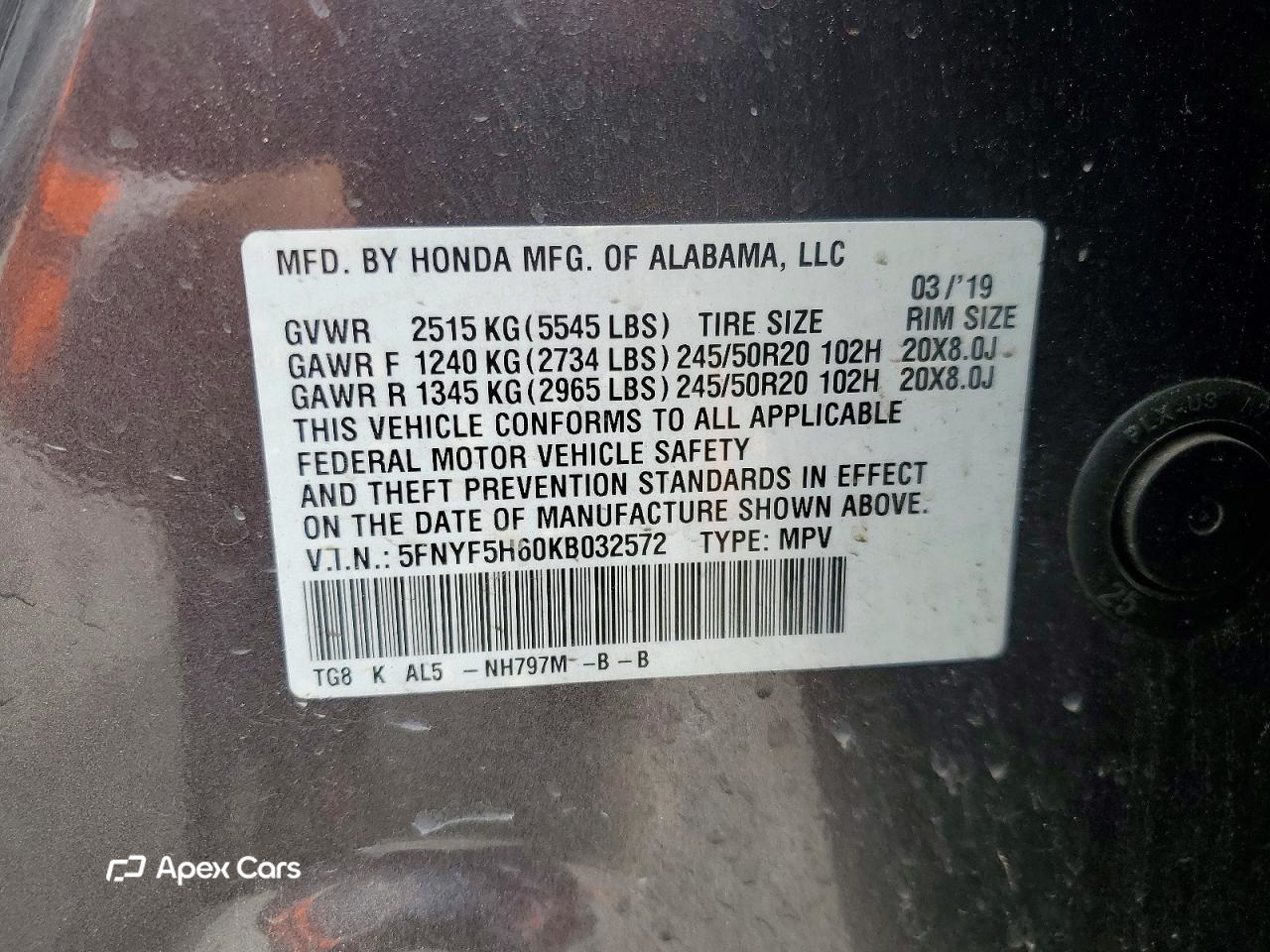 Honda Pilot 2019