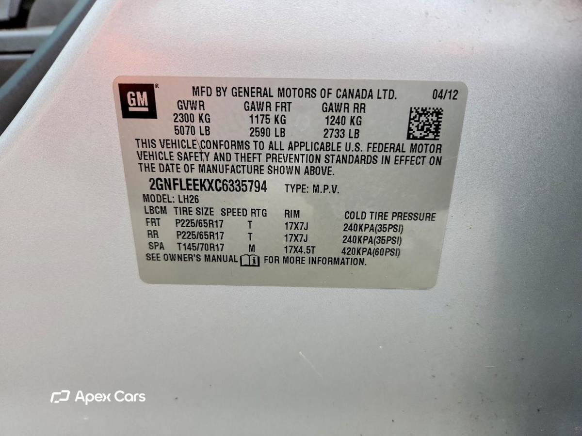 Chevrolet Equinox 2012