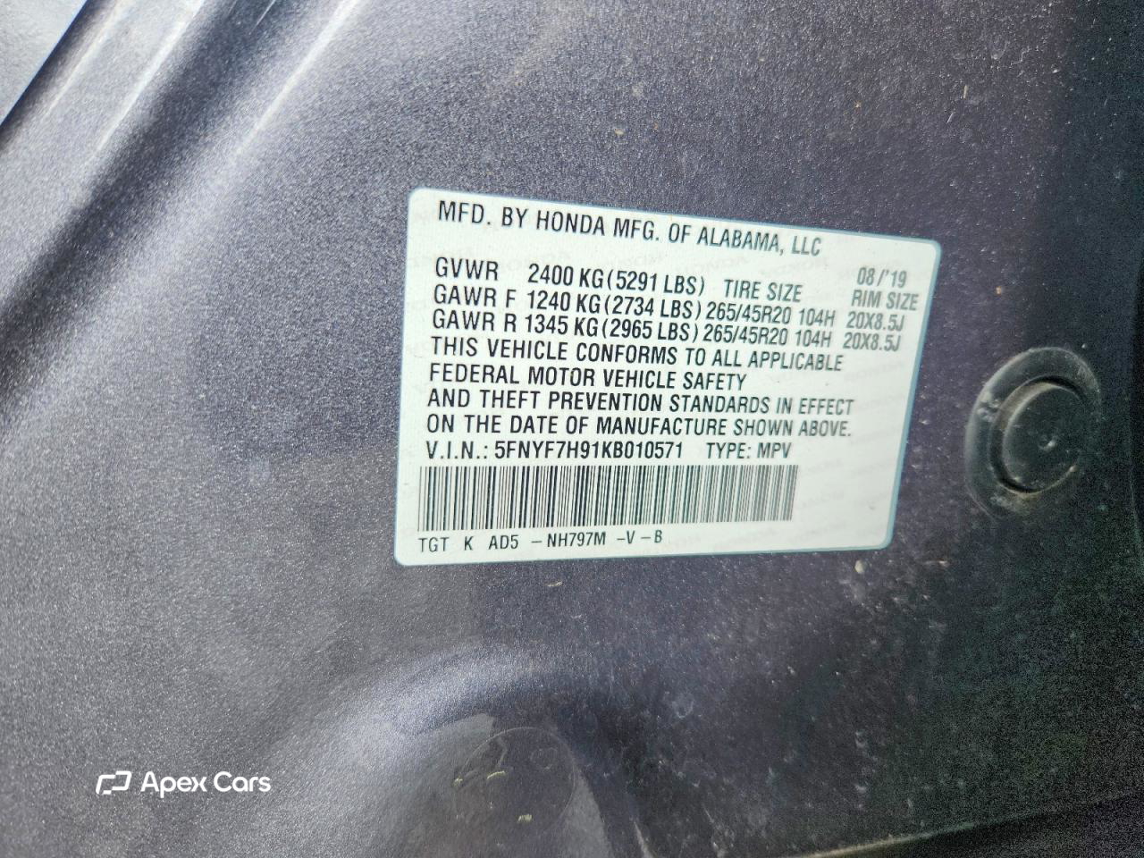 Honda Passport 2019