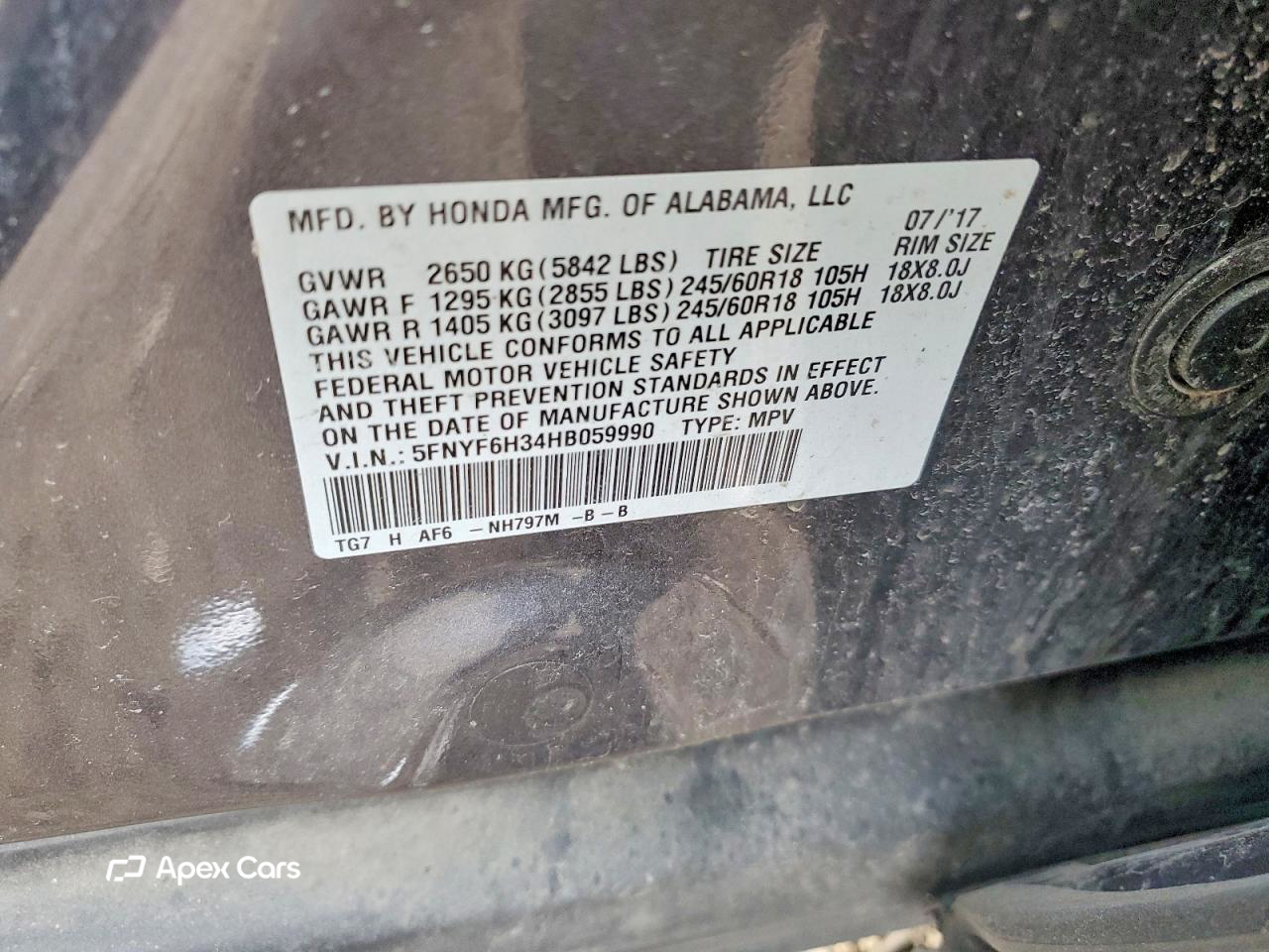 Honda Pilot 2017