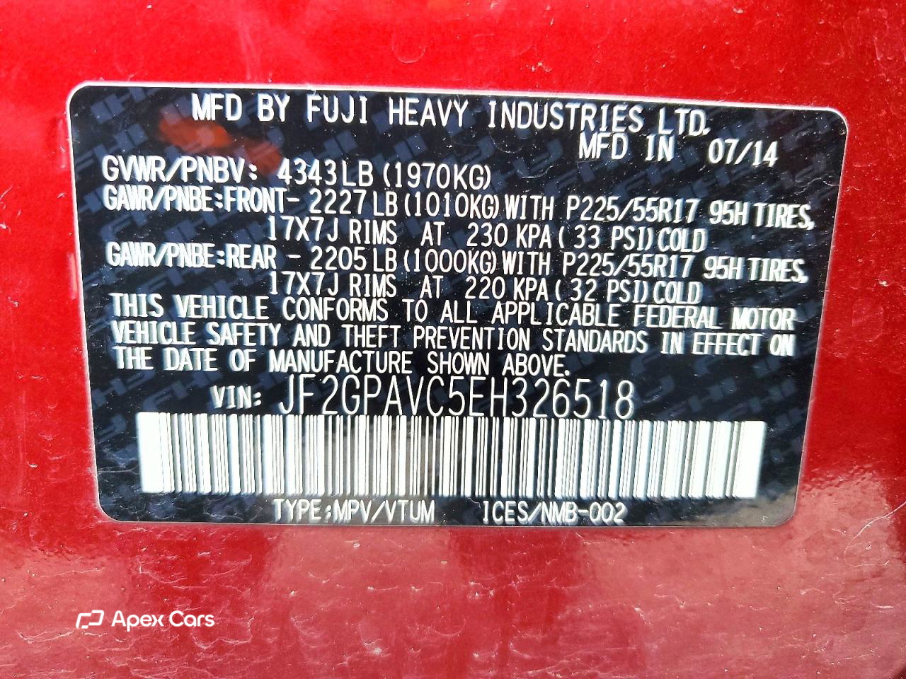 Subaru XV 2014