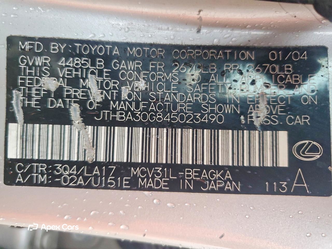 Lexus ES 2004