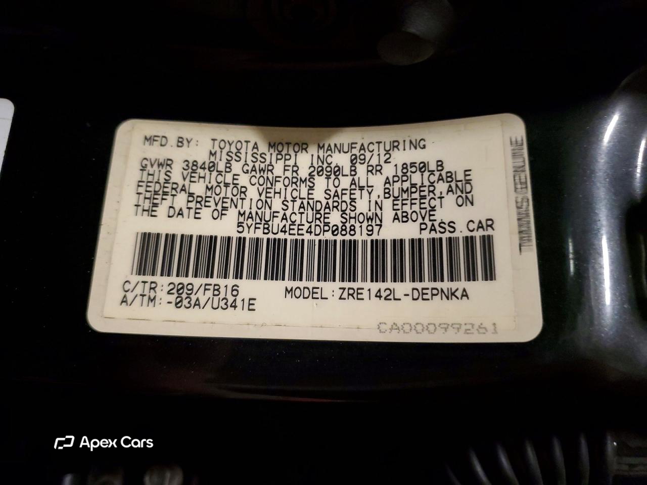 Toyota Corolla 2013