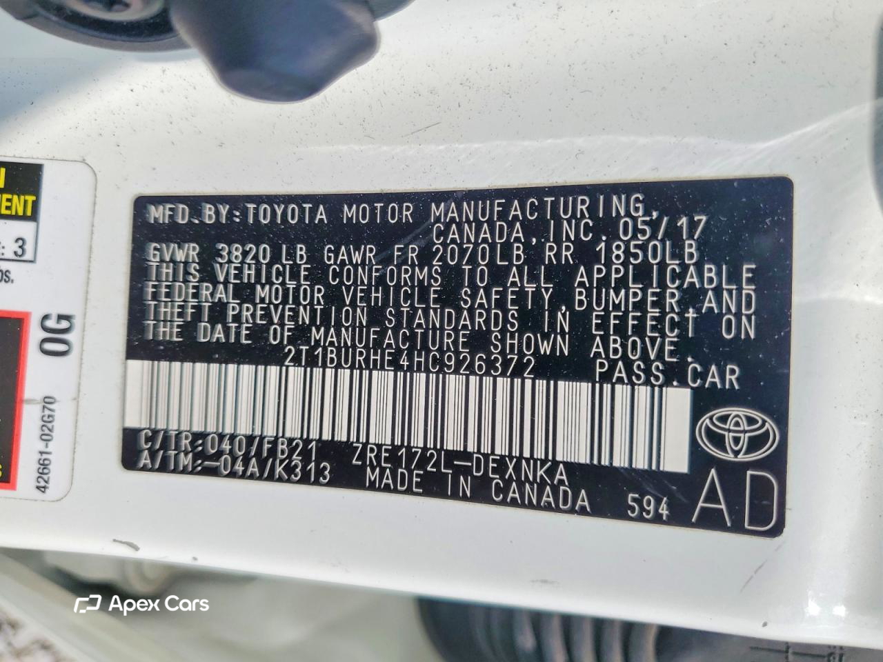 Toyota Corolla 2017