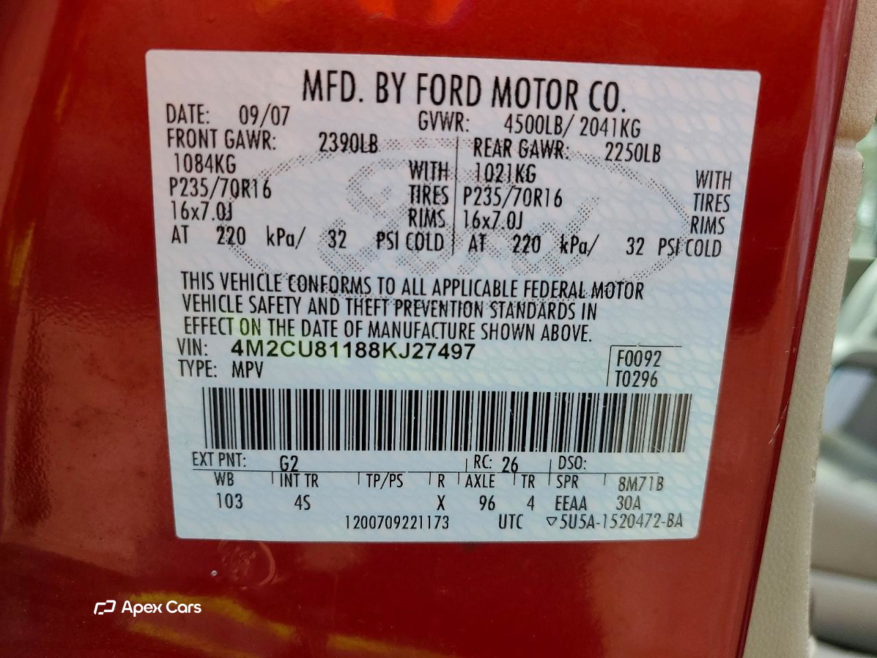 Mercury Mariner 2008