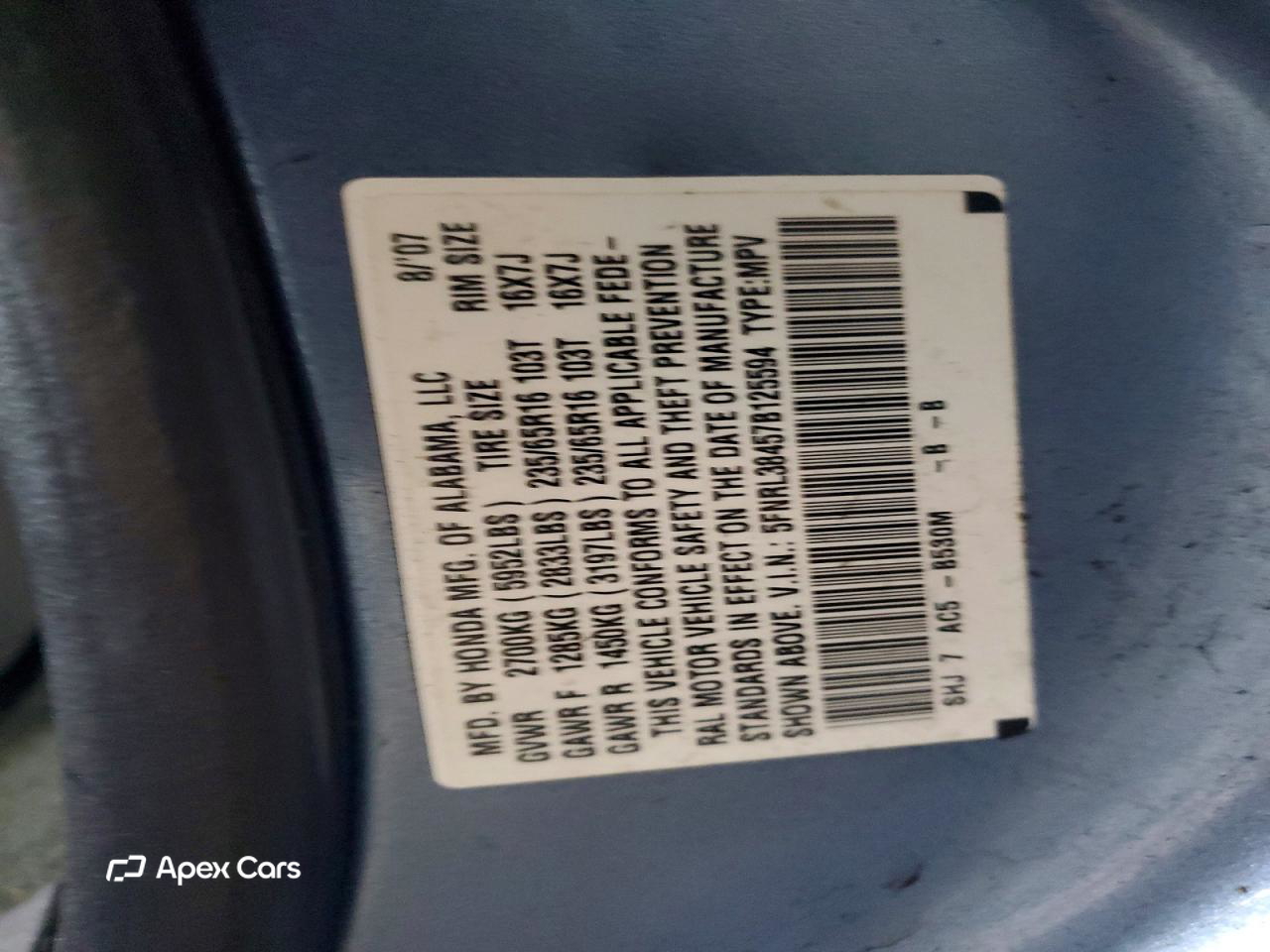 Honda Odyssey 2007