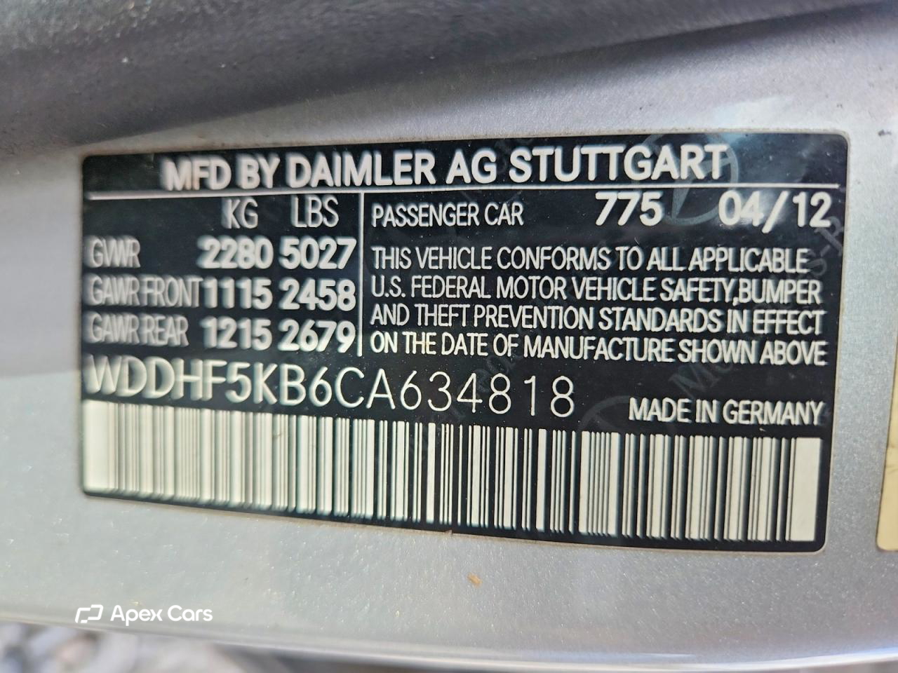Mercedes-Benz E-klasse 2012