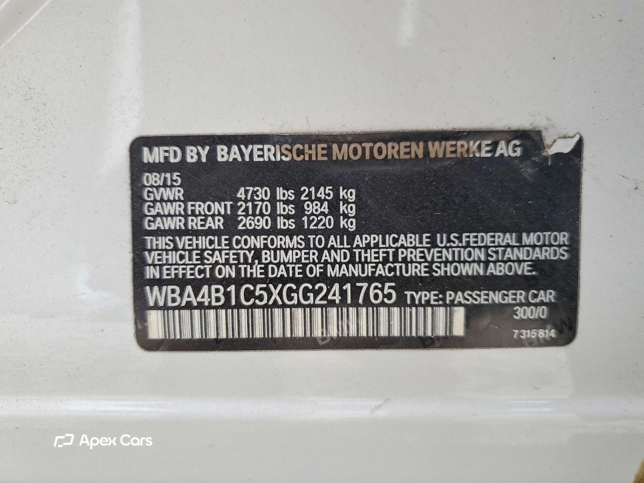 BMW Series 4 2016