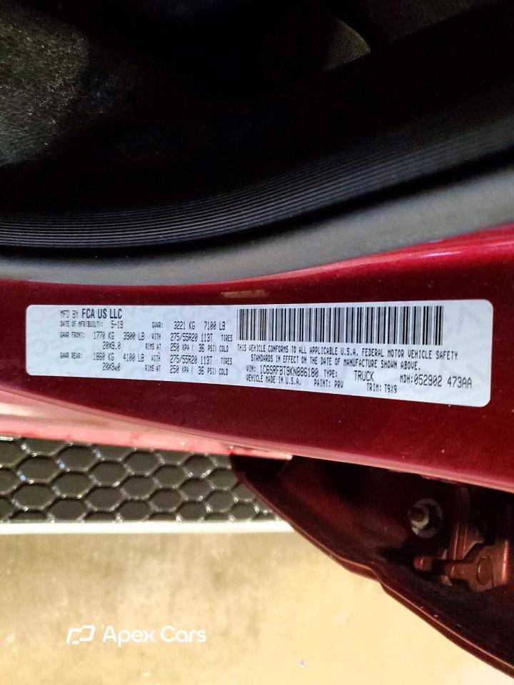 RAM 1500 2019