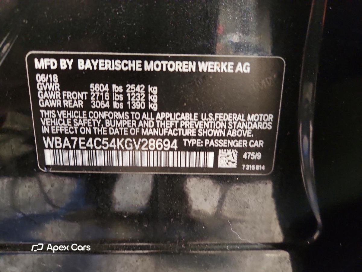 BMW Series 7 2019