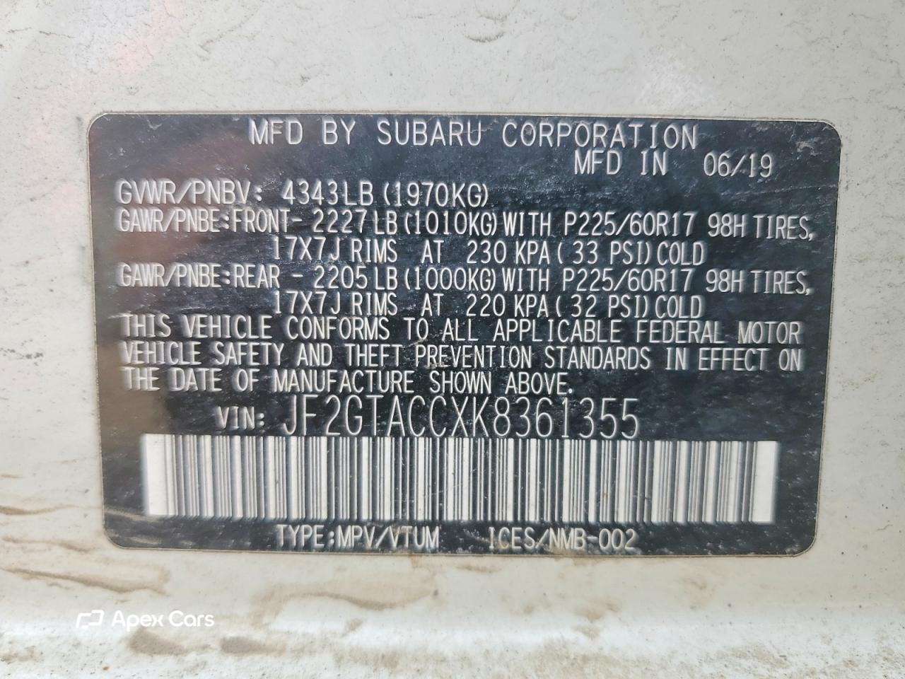 Subaru XV 2019