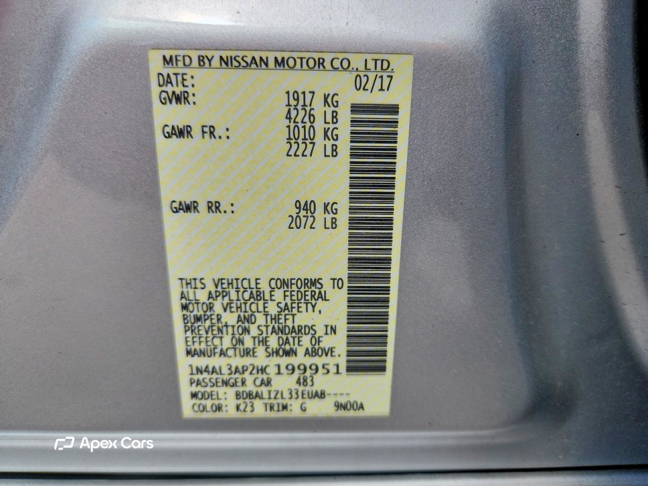 Nissan Altima 2017