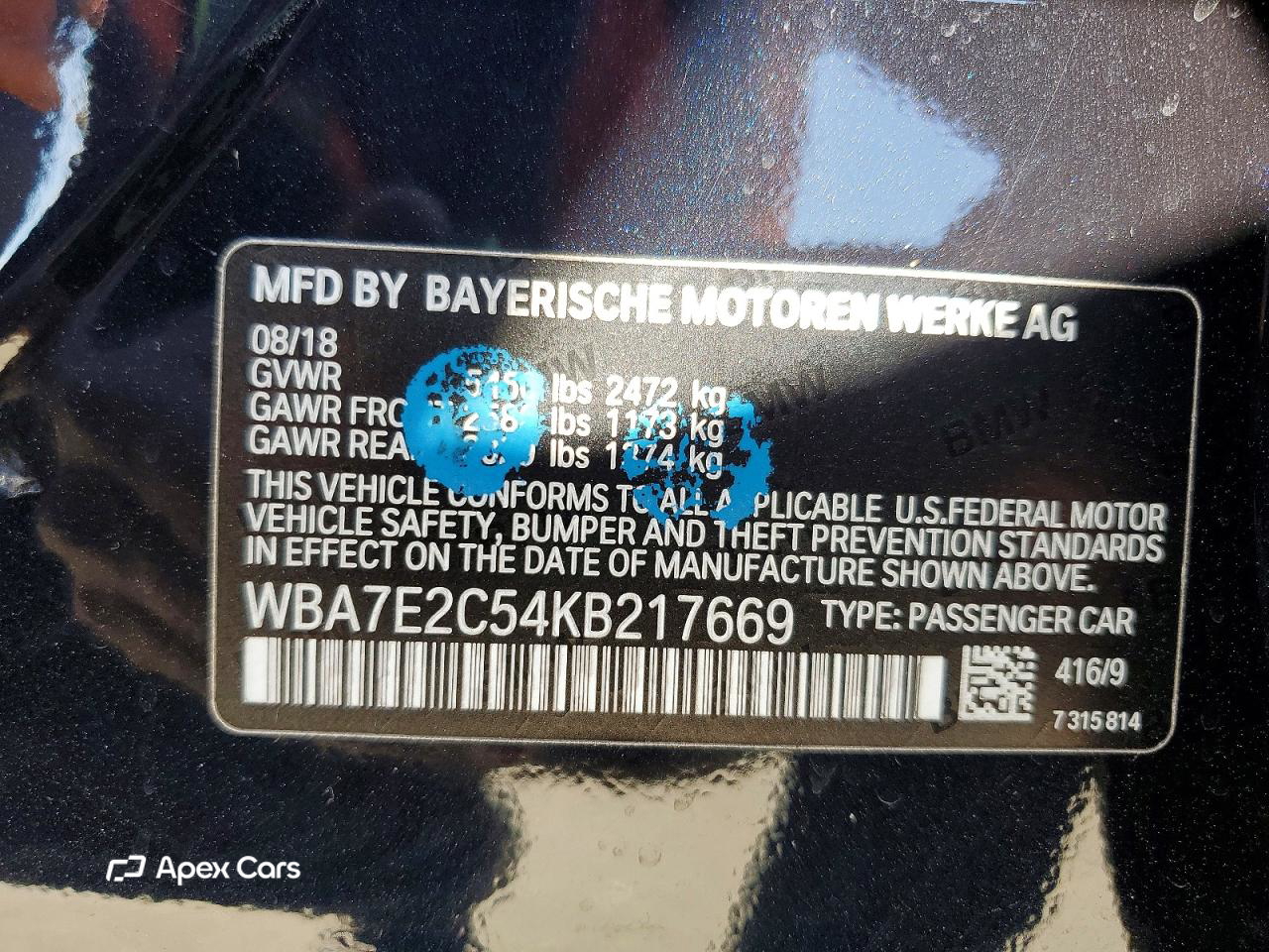 BMW Series 7 2019