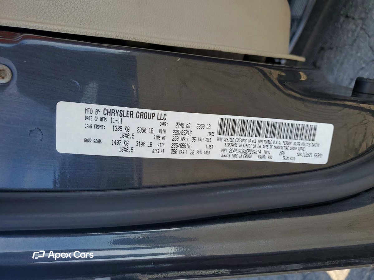 Dodge Caravan 2012