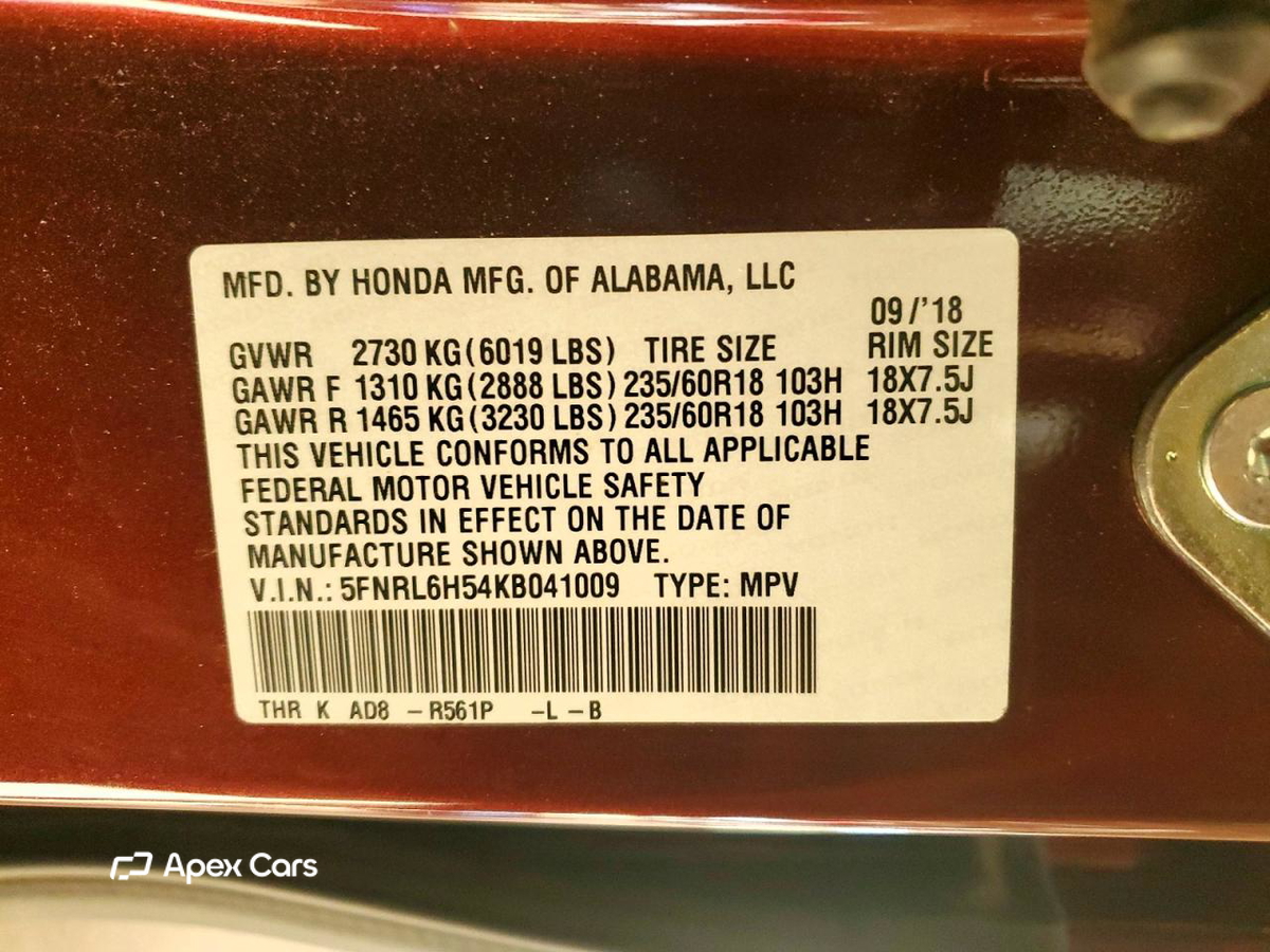 Honda Odyssey 2019