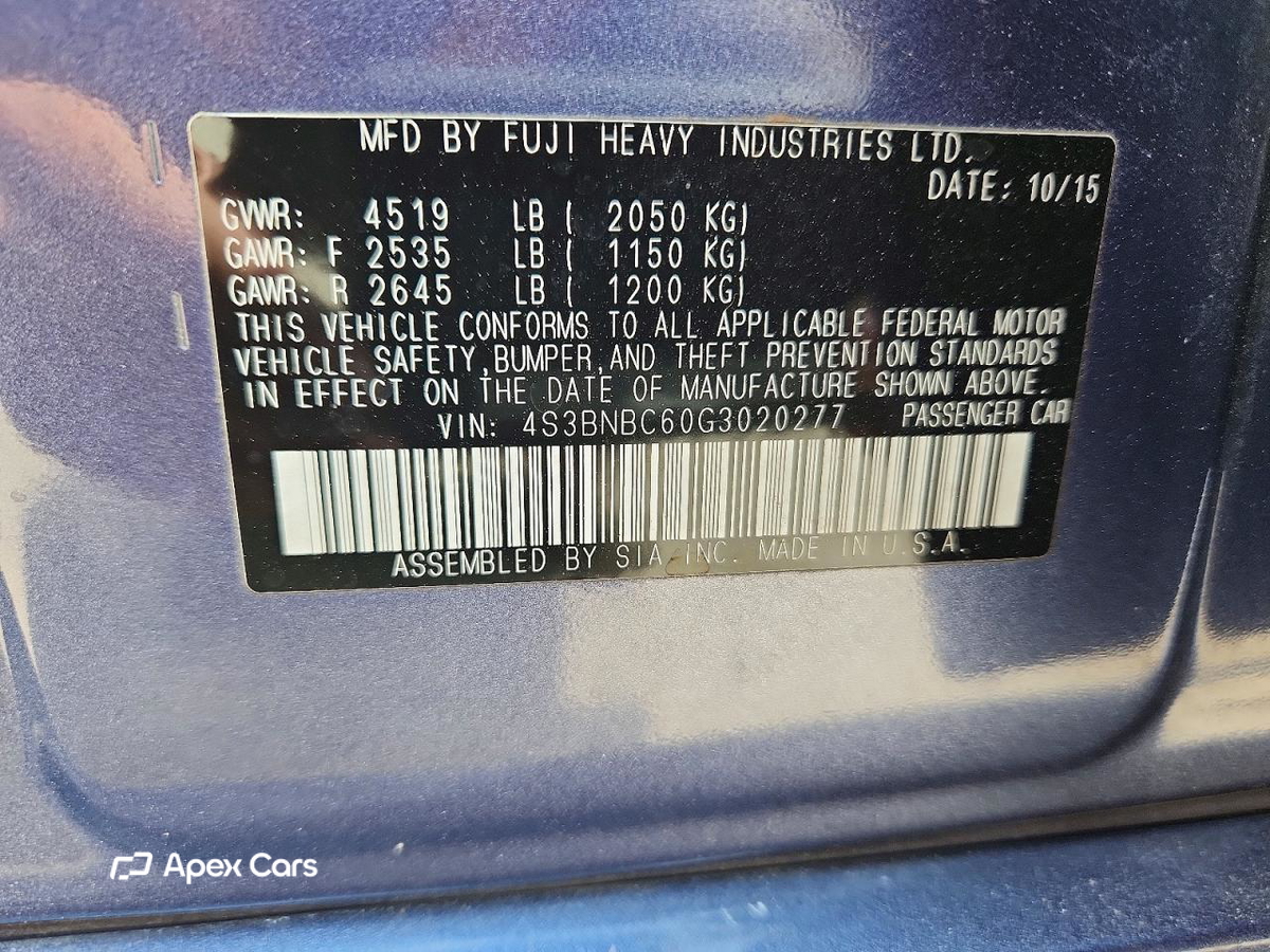 Subaru Legacy 2016