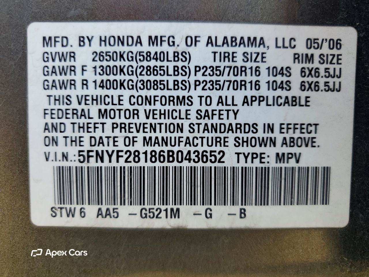 Honda Pilot 2006