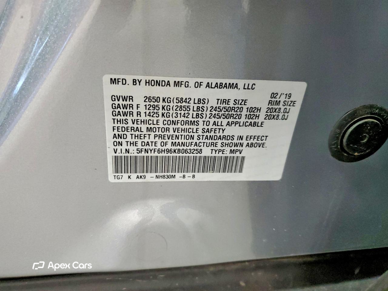 Honda Pilot 2019