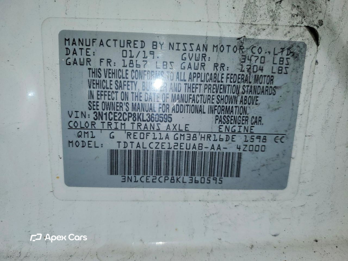 Nissan Versa 2019
