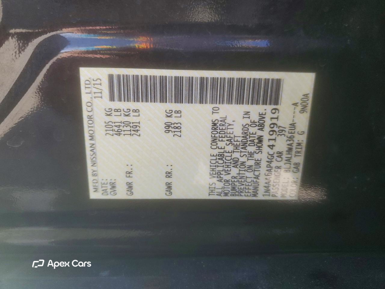 Nissan Maxima 2016