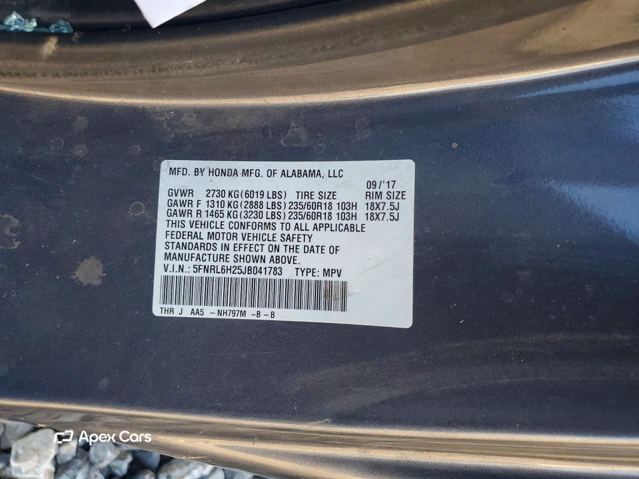 Honda Odyssey 2018