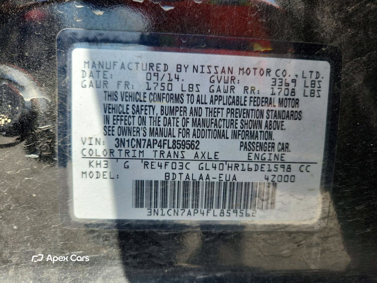 Nissan Versa 2015