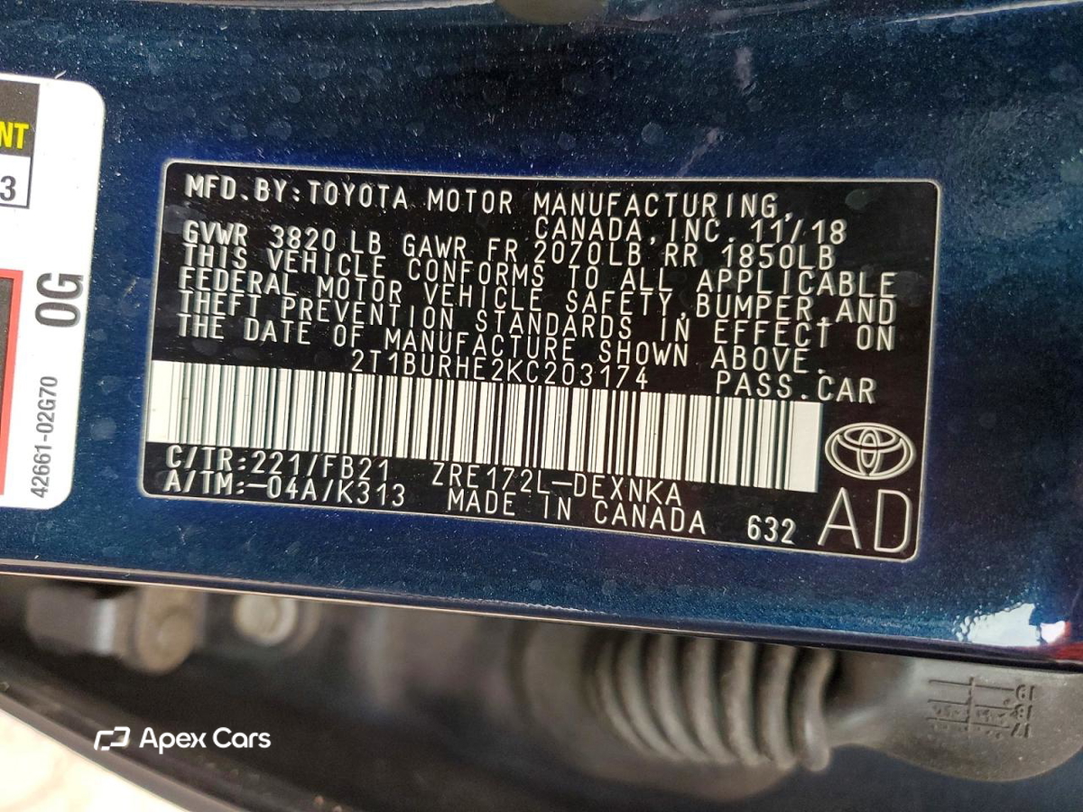 Toyota Corolla 2019