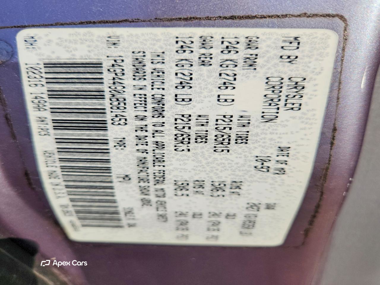 Plymouth Voyager 1998