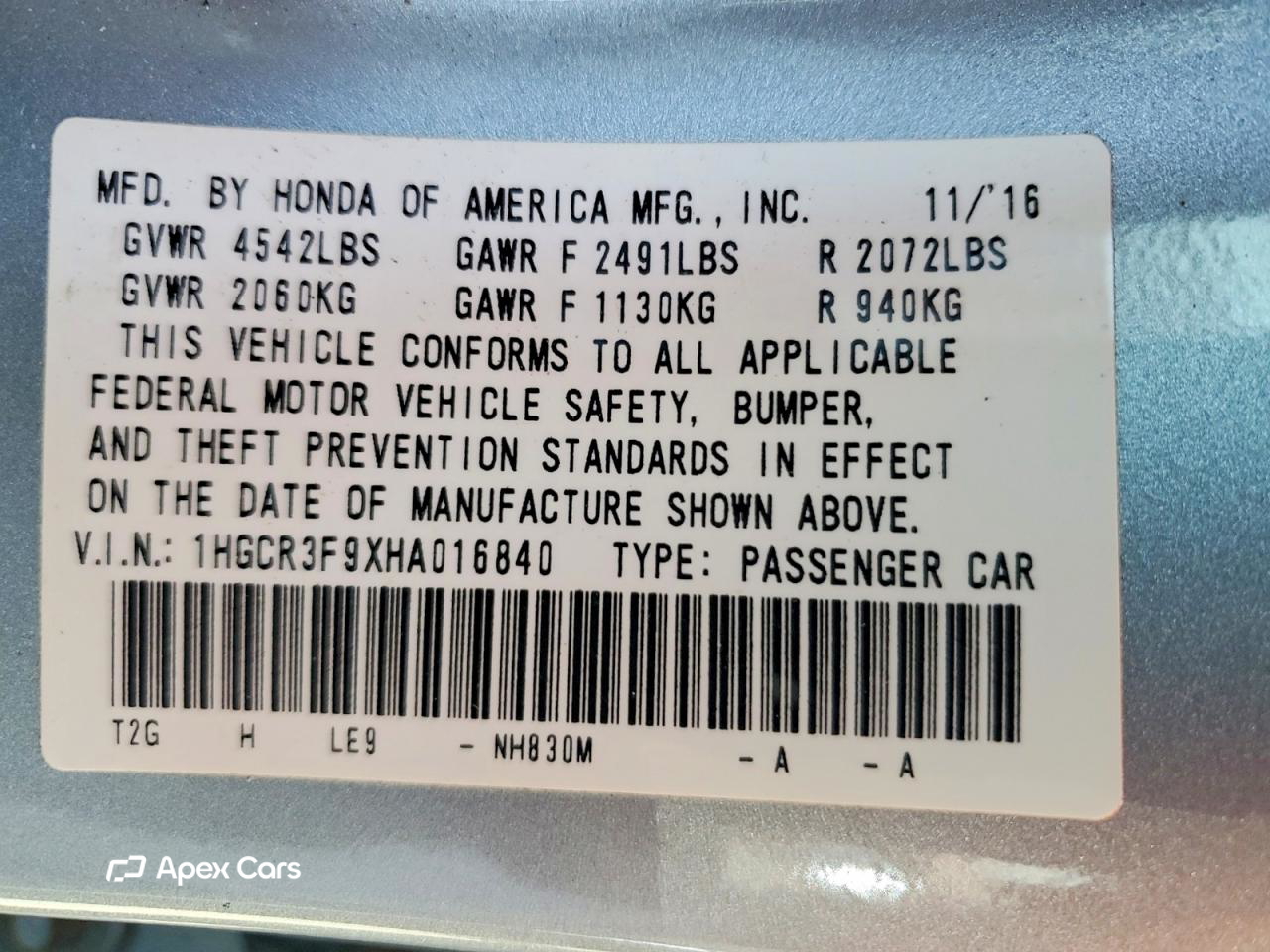 Honda Accord 2017