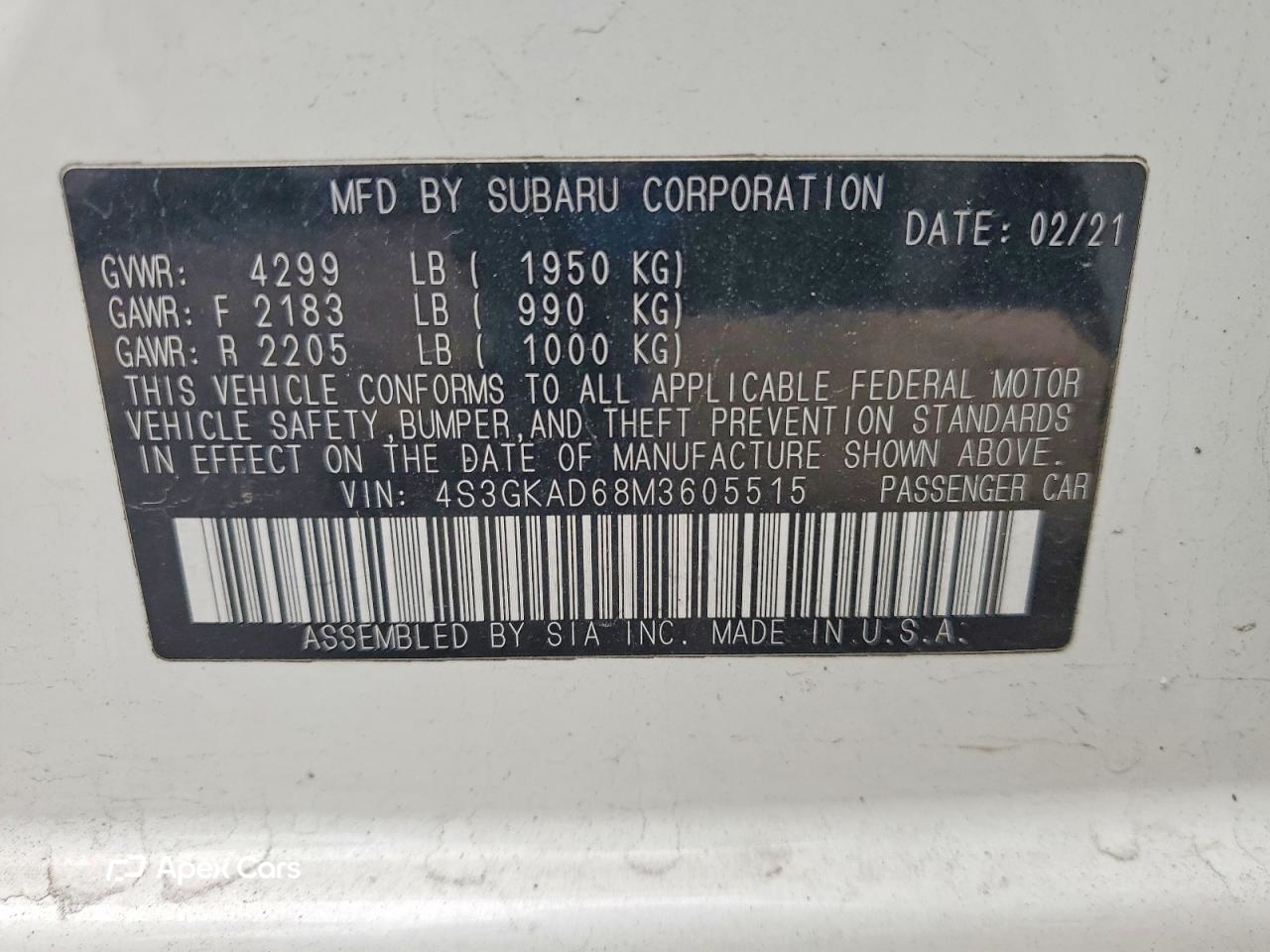 Subaru Impreza 2021
