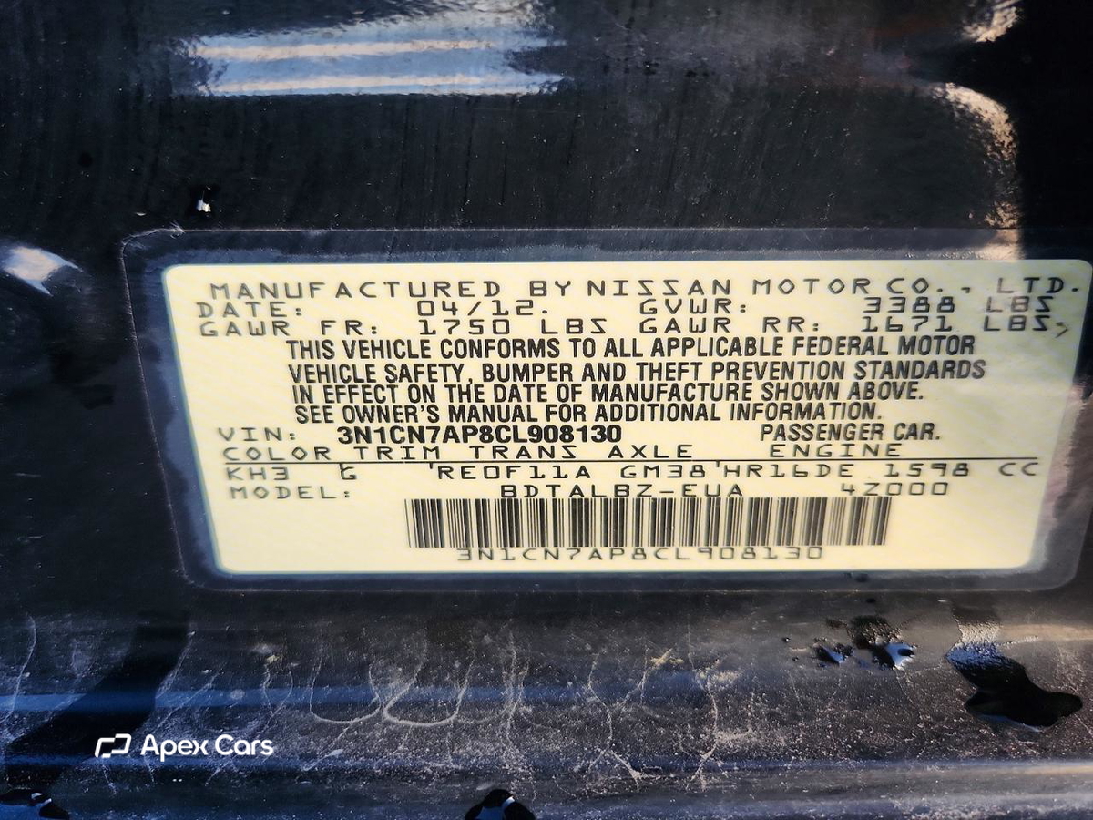 Nissan Versa 2012