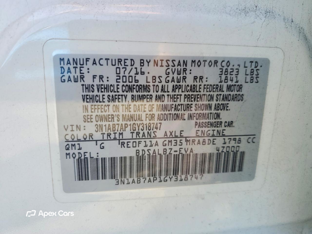 Nissan Sentra 2016