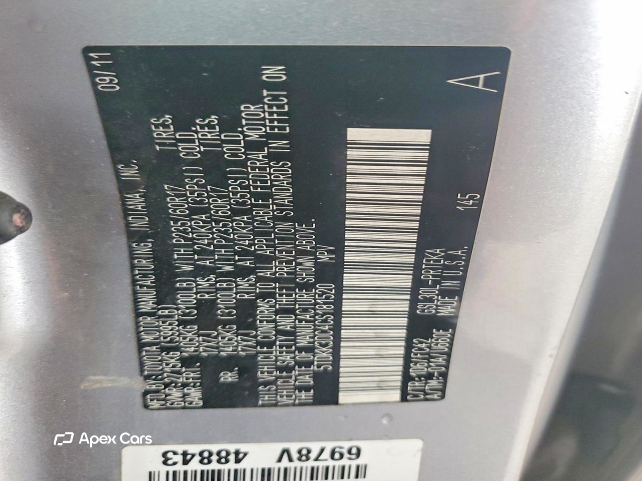 Toyota Sienna 2012