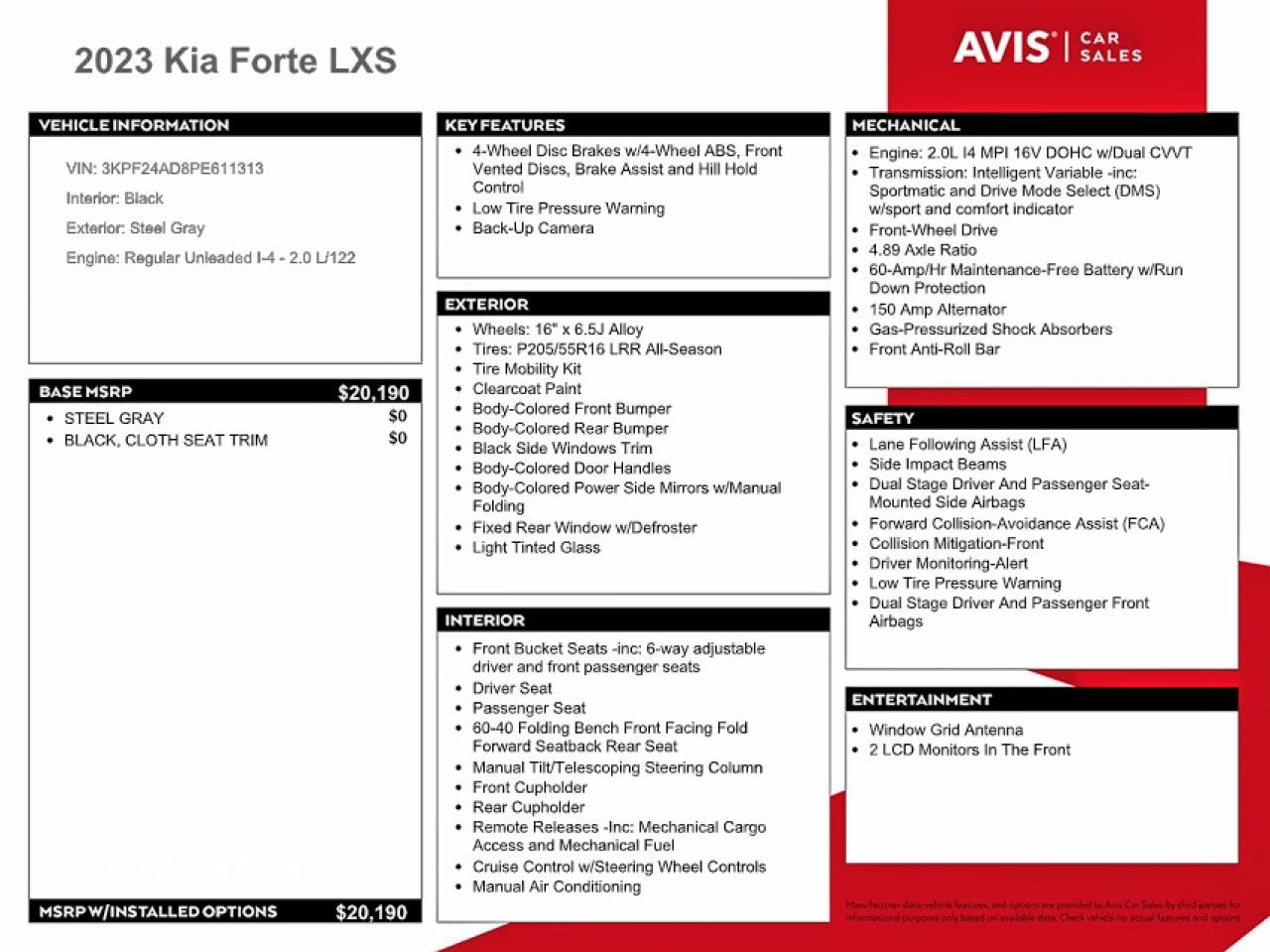 Kia Forte 2023