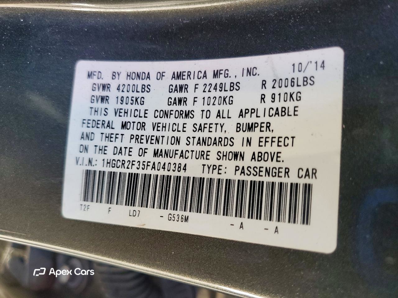 Honda Accord 2015