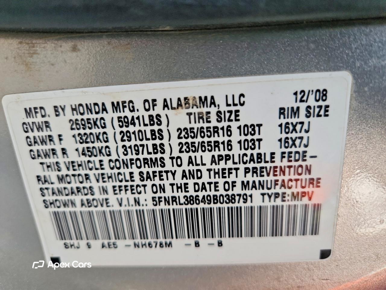 Honda Odyssey 2009