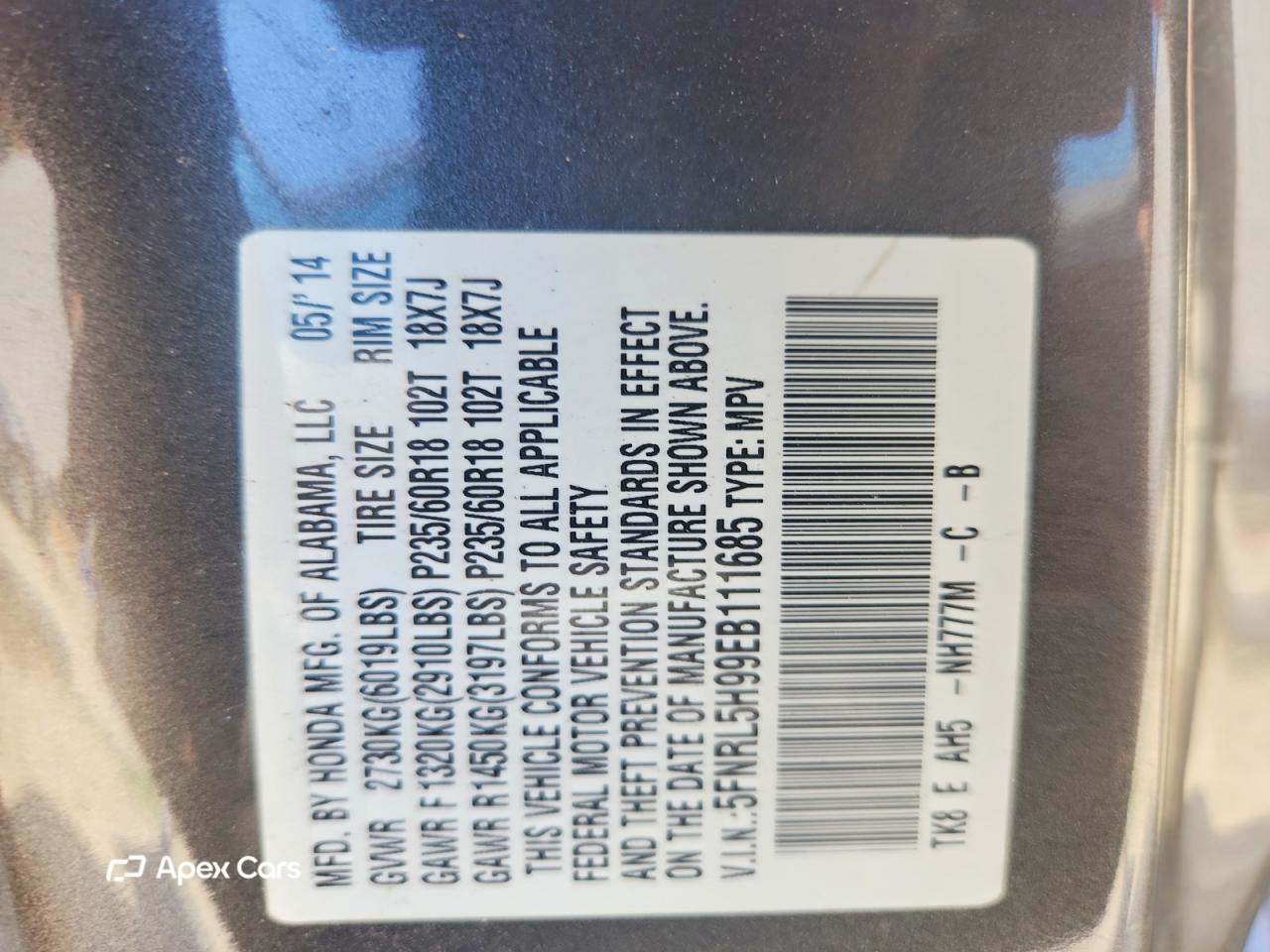 Honda Odyssey 2014