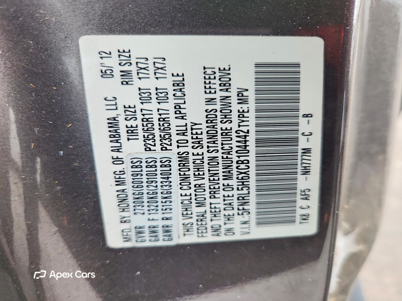 Honda Odyssey 2012