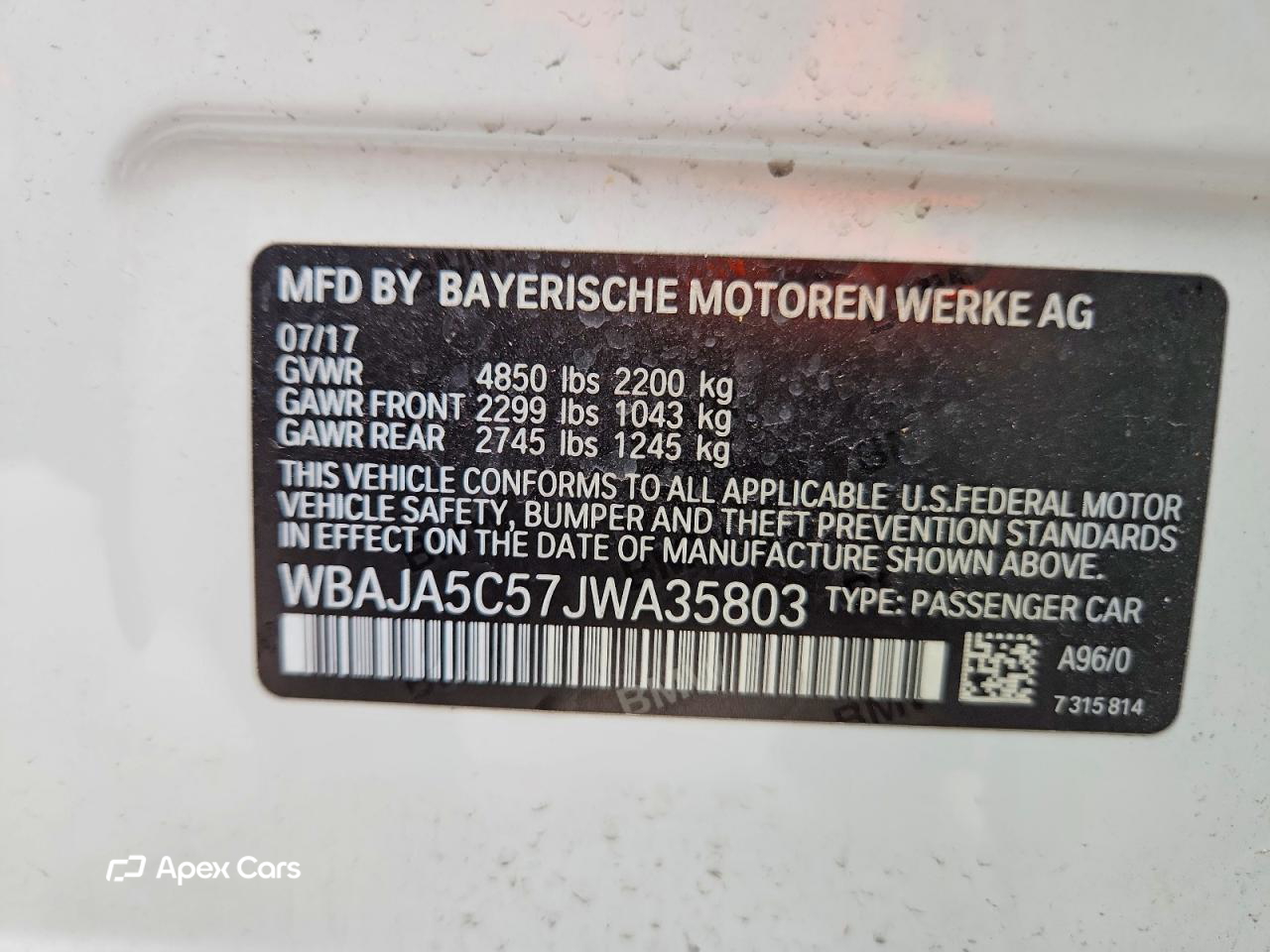 BMW Series 5 2018