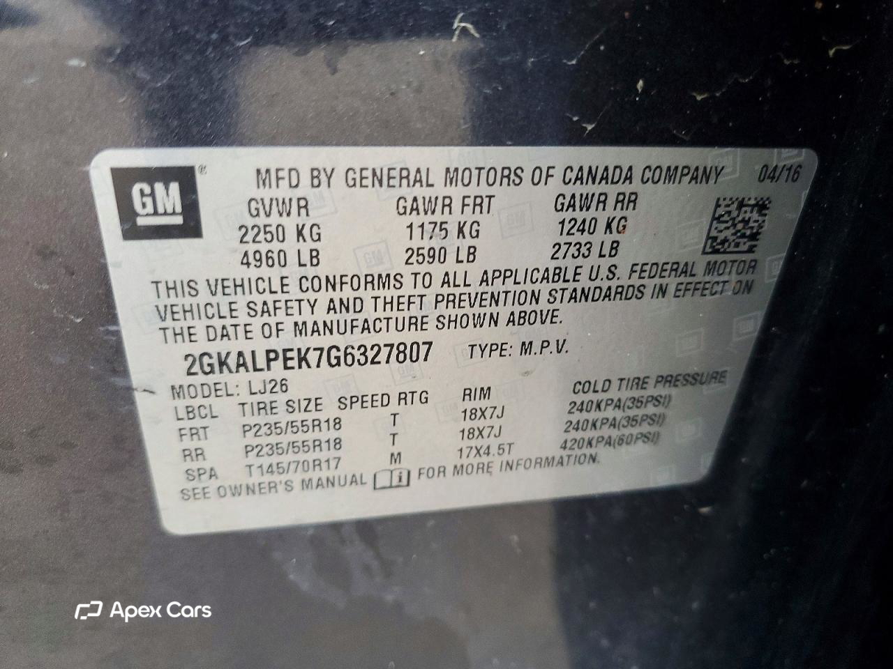 GMC Terrain 2016