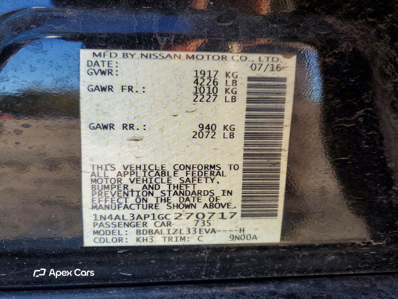 Nissan Altima 2016