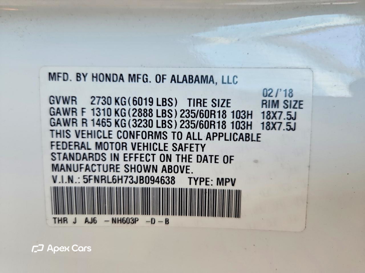 Honda Odyssey 2018