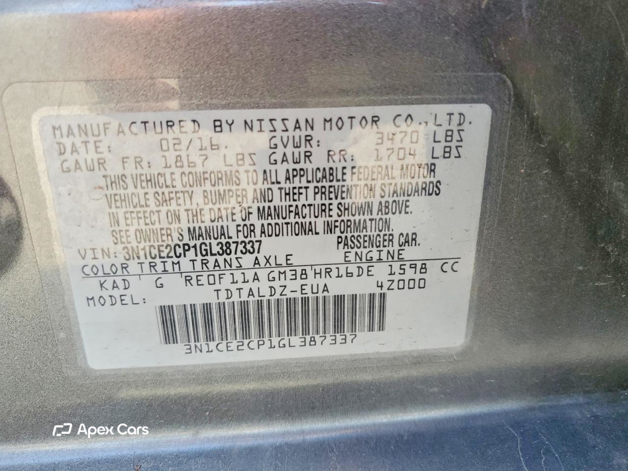 Nissan Versa 2016