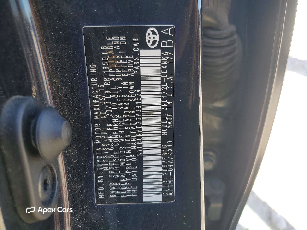 Toyota Corolla 2016