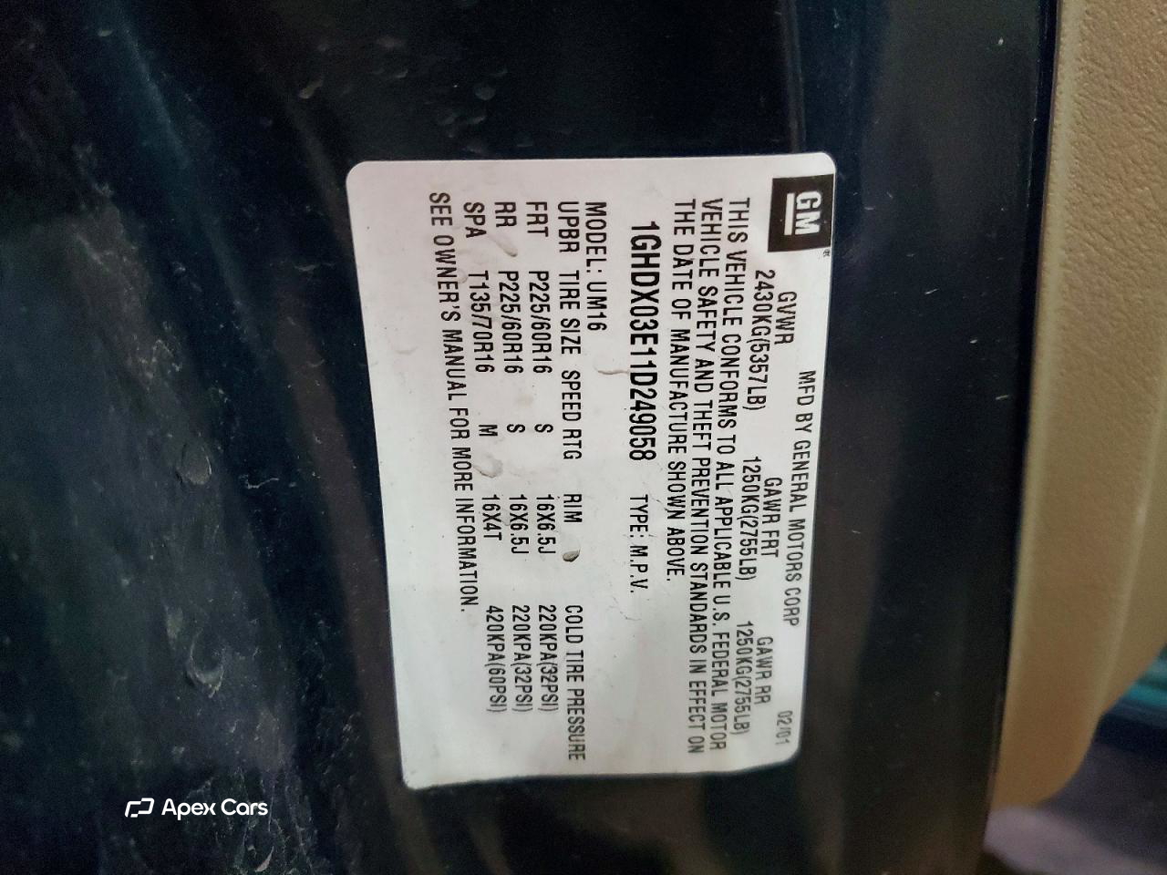 Oldsmobile Silhouette 2001