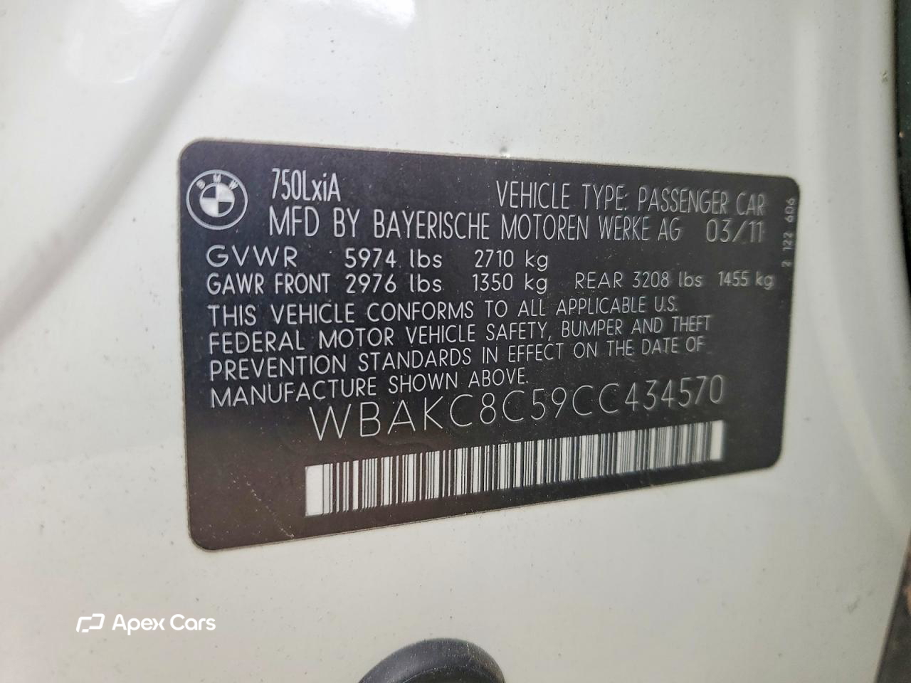 BMW Series 7 2012