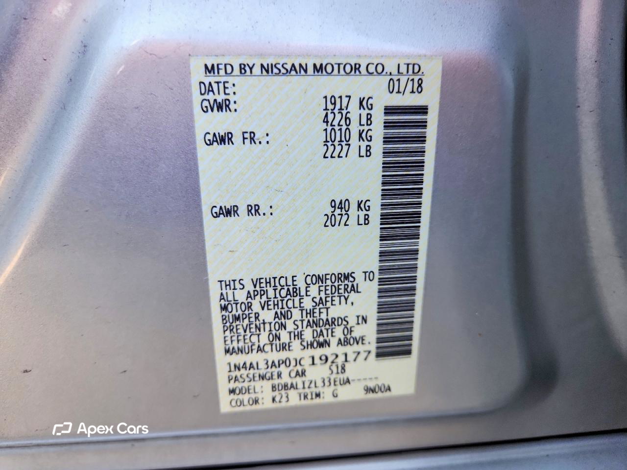 Nissan Altima 2018